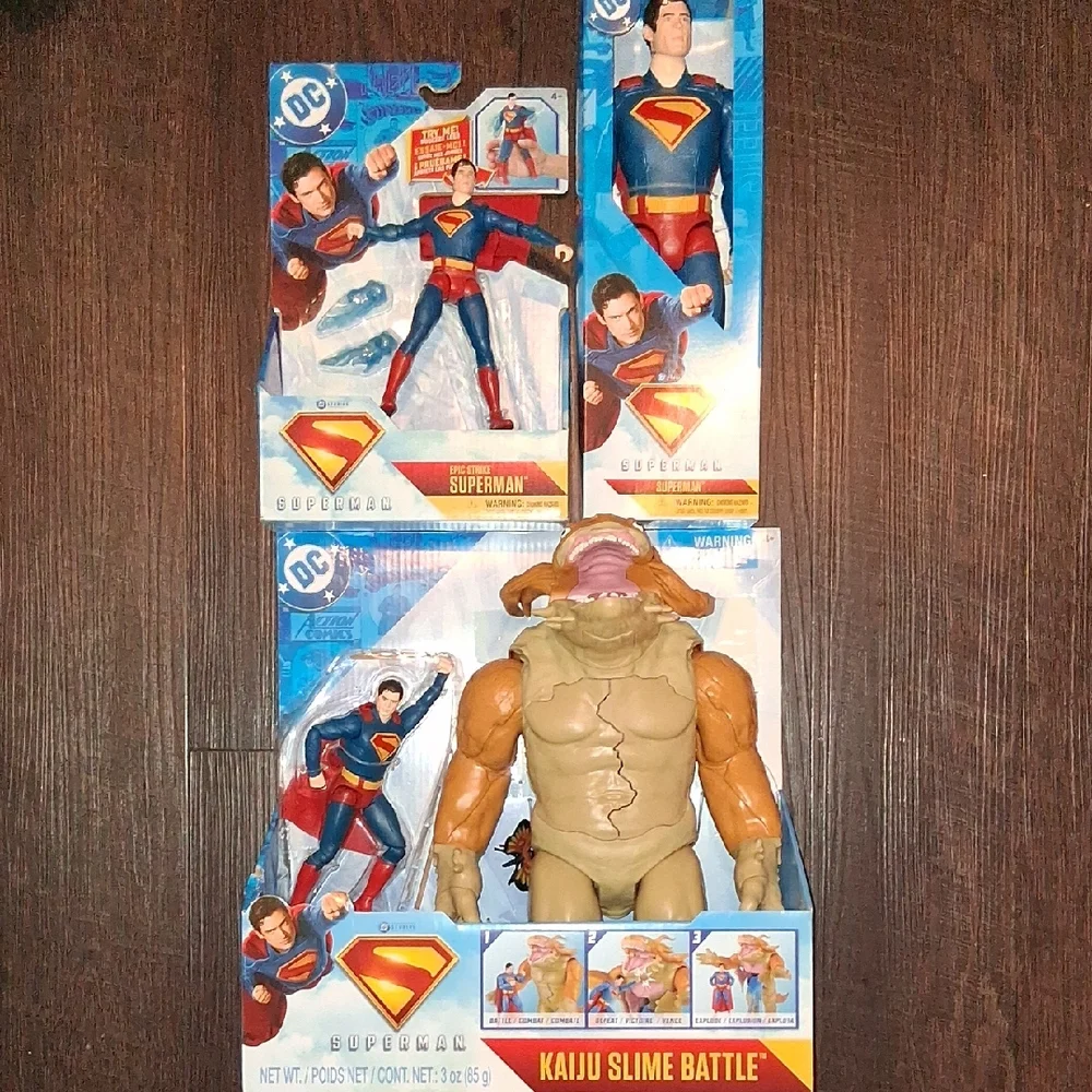 DC Superman vs Kaiju Action Figure Set Of 3 New Toys